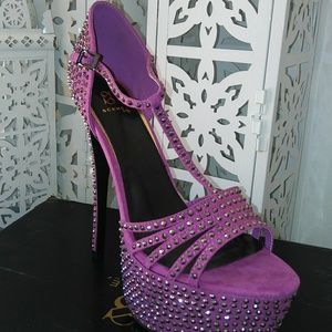 Purple Bling Heels